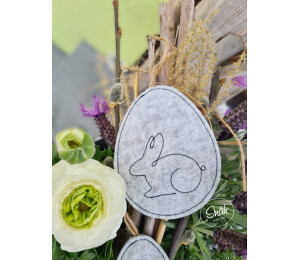 Stickdatei ITH - Hase im Osterei